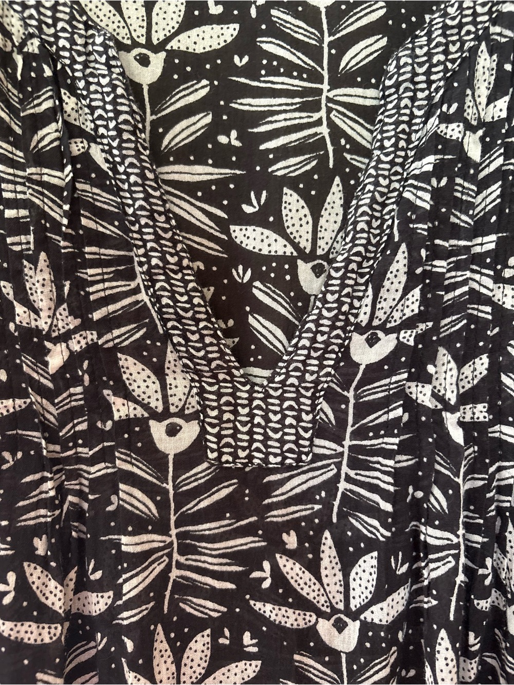 Rockflowerpaper lightweight 100% Cotton V-Neck Tunic Flower Print Size L - Picture 5 of 11